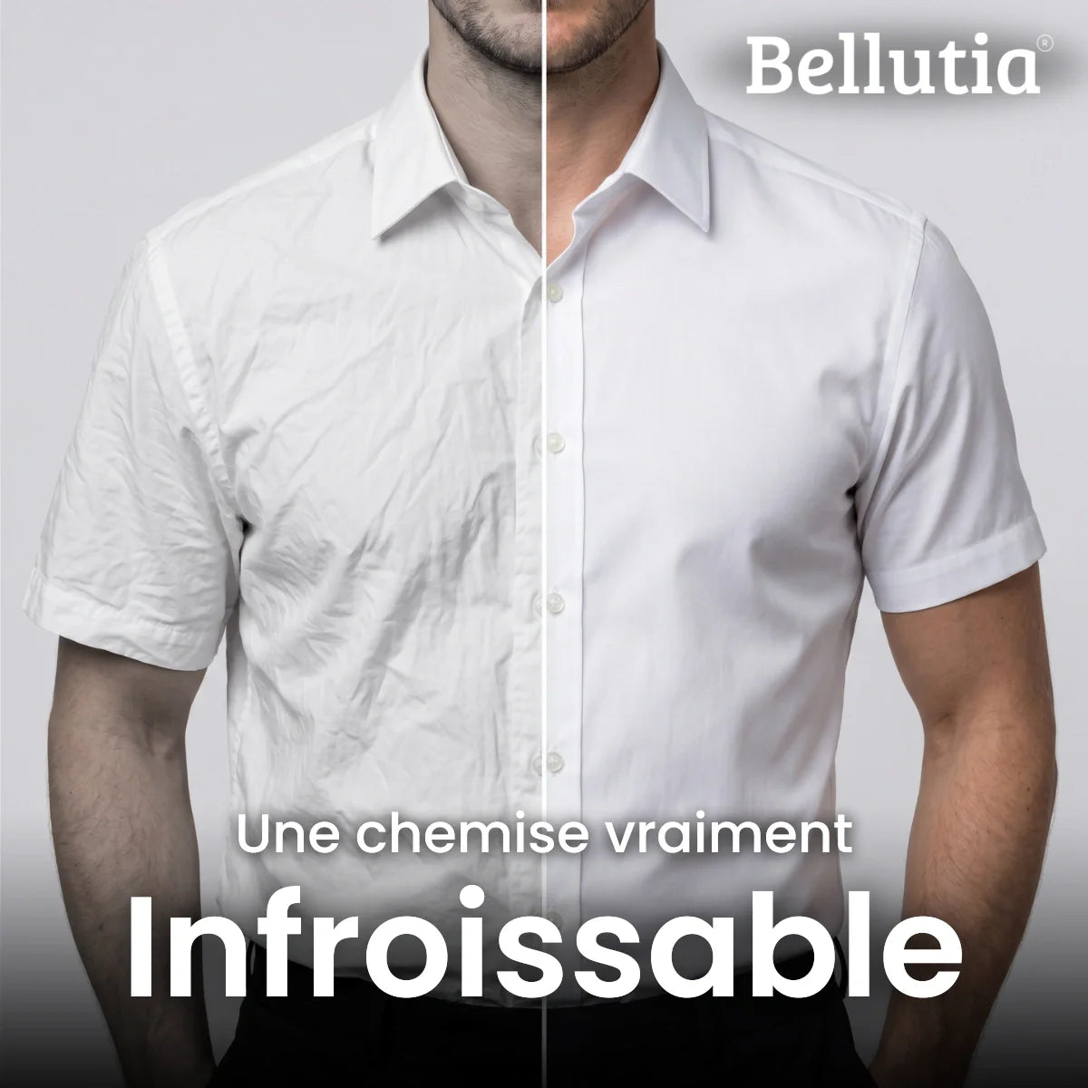 Chemise ajustée à manches courtes