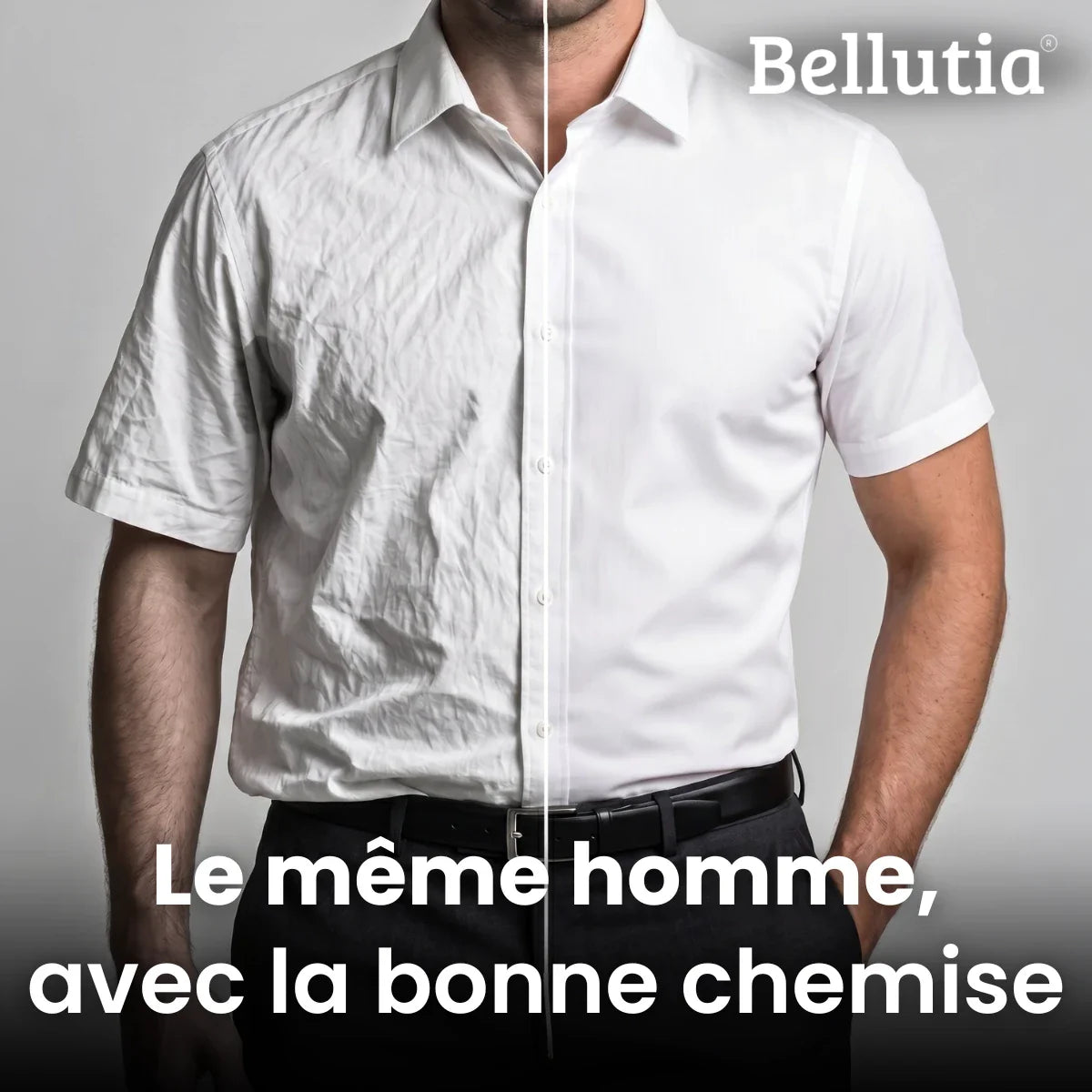 Chemise ajustée à manches courtes